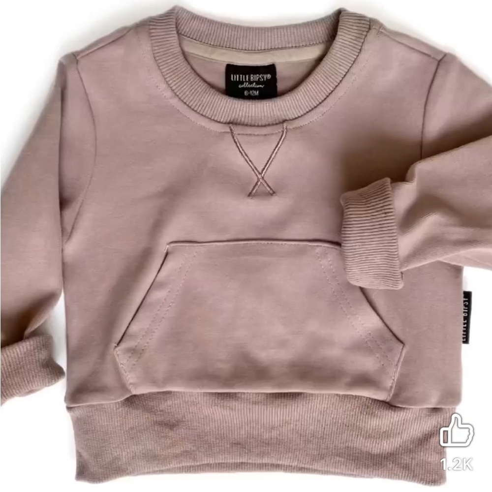 Little Bipsy Pocket Pullover in Mauve 4-5